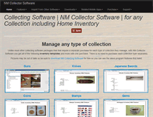 Tablet Screenshot of nmcollectorsoftware.com